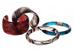 Bangle with pewter and Cuff