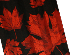 New! Silk Scarf Maple Leaf 