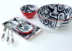 fine porcelain bowl canadian native design 