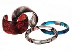 Bangle with pewter and Cuff