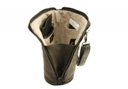 Deerskin Leather Compact Crossbody Bag