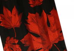 New! Silk Scarf Maple Leaf 